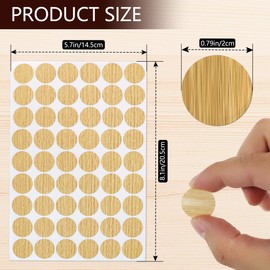 648 Pieces Screw Hole Covers Stickers, 12 Basic Color Colors Wood Stickers, Adhesive PVC Screw Cover Caps, for Wood Screws Wall Cabinets Desk Wall