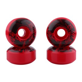 Alomejor 4 Pieces/Set Skateboard Outdoor Classic 52 mm x 30 mm PU Cruiser Longboard Skateboard Replacement Wheelset (Red)