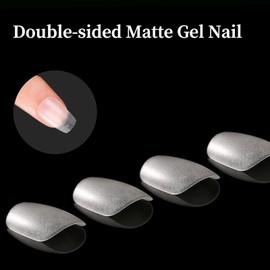 Aieenjor Nail Tips Short, 480 Pieces Extra Short Coffin, Full Cover Nail Tips, Ultra Short No File Nail Tips, Pre-Buff Ultra Thin Design, PMMA Resin Nail Tips, 15 Sizes, Extra Short Coffin Nail Tips