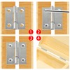 bociloy 10Pcs 1.5 Inch Butt Hinge, Mini Cabinet Hinges, Rectangle