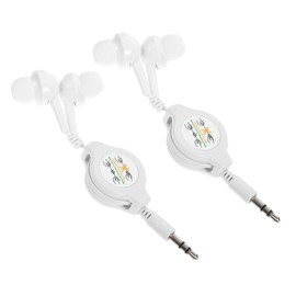 LALAFINA 2pcs Retractable Earphone Headphones Noise Isolation Earbuds Flexible for Sleep Running Workouts