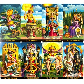 Tarot Cards, 78 Cards, Weighted Edition, Tarot Divination, Jack-O'-Lantern Tarot, Includes Japanese Instruction Manual (English Language Not Guaranteed)