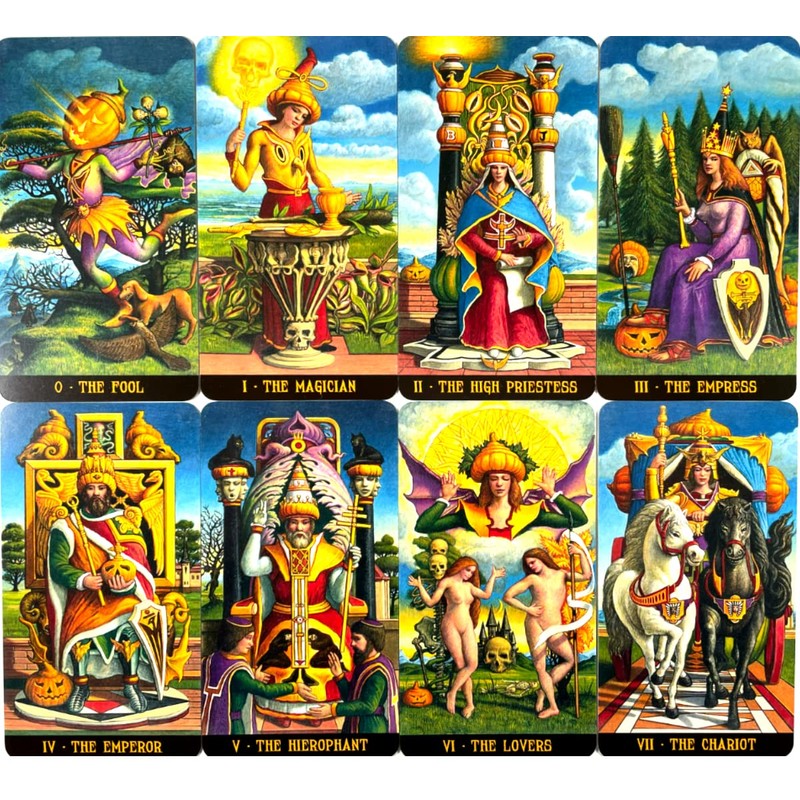 Tarot Cards, 78 Cards, Weighted Edition, Tarot Divination, Jack-O'-Lantern Tarot,