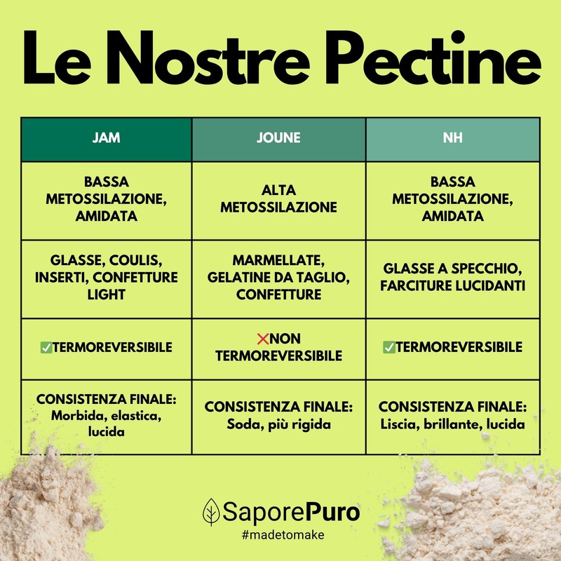 SaporePuro - Pectina NH 200 g per Nappage, Glasse e
