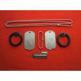 US Military/Boy Scout WWII Notched Dog Tags plus P-38 and Silencer's