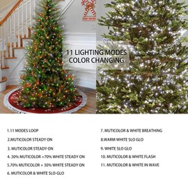 Dazzle Bright 100FT 300 LED Color Changing Christmas Lights, 2 in 1 Warm White & Multi Waterproof Christmas String Lights with Remote 11 Functions Christmas Decorations for Indoor Outdoor