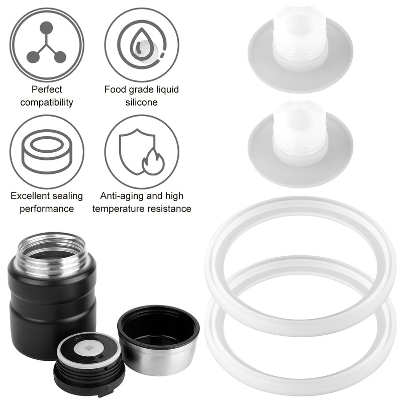 2pcs Replacement Lid Gaskets and 2pcs Air Valve Compatible for