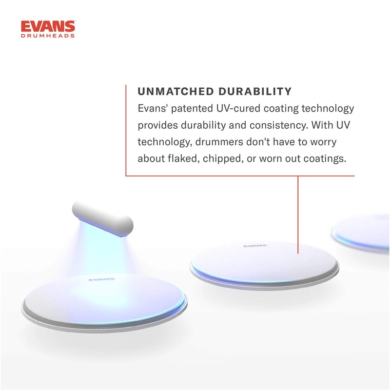 Evans Drum Heads - UV2 Coated Tom Drumhead, 8 Inch