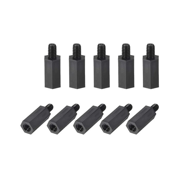 uxcell Standoff M4x15mm+6mm Male to Female Hex Nylon PCB Motherboard