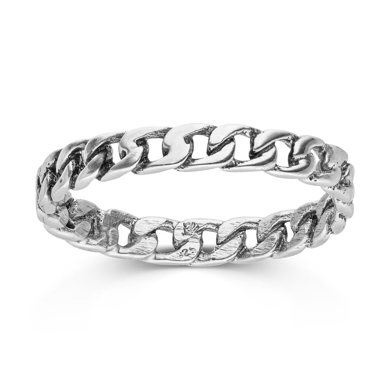 MATERIA by Matthias Wagner Curb Chain Ring 925 Sterling Silver
