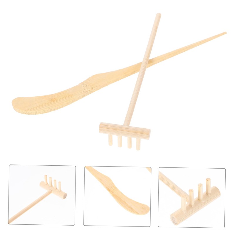 VILLFUL 1 Set Mini Zen Garden Tools Rake Accessories for