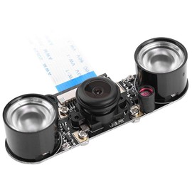 Fosa Camera Module For Raspberry Pi 3/2/B Wide Angle Fisheye Lens With Fill Light 160 Degrees 5MP 1080P OV5647 Sensor HD Video Webcam Supports Night Vision SC15