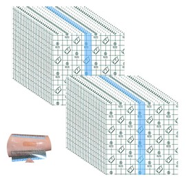 50 Pieces Transparent Stretch Adhesive Bandage Large Waterproof Transparent Film for Tattoo Initial Healing and Skin Repair (4x4 Inch)