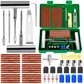 BGIUSQF 58-piece tyre repair kit, car tyre repair kit, portable tyre repair kit, car tyre repair kit, car for cars, ATVs, motorcycles, electric vehicles, bicycles