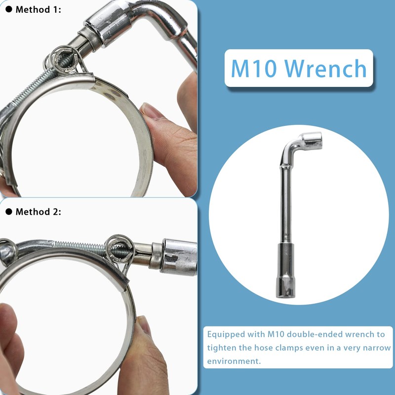 PEROMI 4 Pack 1-3/16 Inch T Bolt Hose Clamps Working