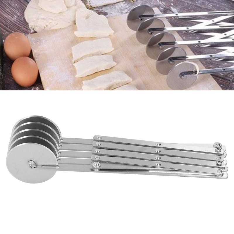 Dough Cutter, Wheel Pastry Cutter Stainless Steel Dough Cutter Foldable