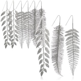 com-four® 9x Glitter Branch - Glitter Arrangement for the Christmas Decoration - Deco for the Christmas Wreath, Christmas Tree and much more (09 pieces - branches - 32cm)