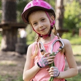 ALLY-MAGIC Kids Half Finger Cycling Gloves, Fingerless Children Training Bike Mittens Breathable Non Slip Outdoor Sports Glove for Boys Girls Y4ETBZST