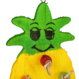Bonka Bird Toys Medium Large Pineapple Wood Toy Parrot cage Toys Cages African Grey Conure.