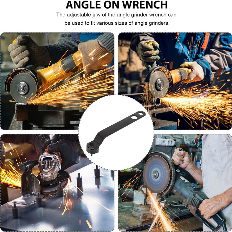 4 Claw Angle Grinder Wrench Nickel Cr Steel Adjustable Spanner
