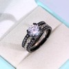 Couple Ring Bridal Set His And Hers Women 10k Black