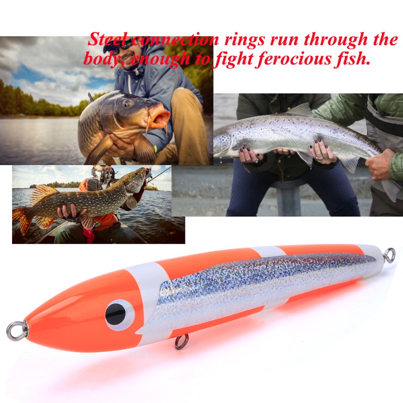 140g Artificial Crank Lure Floating Wooden Tuna Hard Bait Fishing