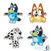 LUV HER Bluey Kids Jewelry: 4-Piece Adjustable Rings for Girls,