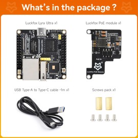 LUCKFOX Lyra Ultra PoE Kit - Micro Linux Development Board-RK3506B Tri-Core Cortex-A7/M0 8GB eMMC MIPI DSI Flexible Expansion, for Smart Home Devices, Robots, with PoE Module, without Wireless Module