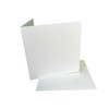 DJP 5x5" Square Creased Blank White Smooth Cards & Envelopes