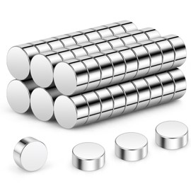 Wukong N45 Tiny Magnets 4x2mm | 60 Pack, Small Round Magnets for Craft, Miniature Mangets for Models Craft DIY Refrigerator Home Office