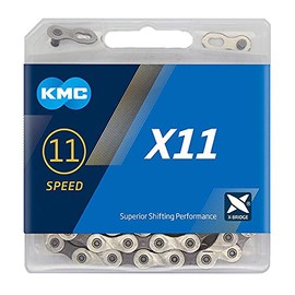 KMC Unisex's X11 11 Speed Chain, Silver/Grey, 114 Links
