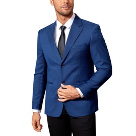 Cloudstyle - chamarra casual de 2 botones para hombre, chamarra deportiva de otoño, G - Navy, M