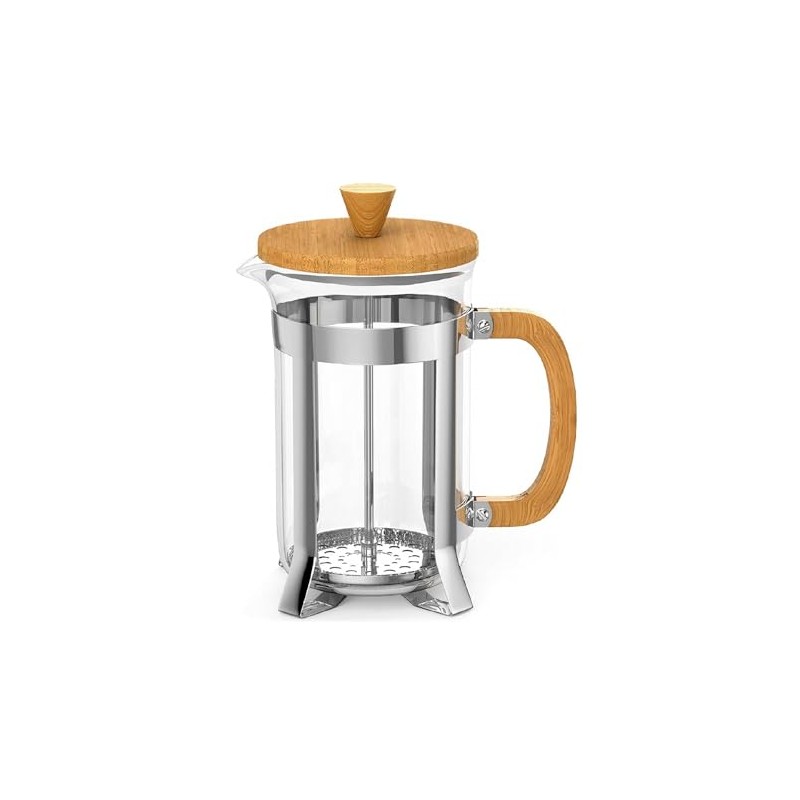 Coffee Culture Bamboo Size: 600Ml French Press/Plunger, Brown, PLNG600-BM