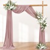 LINXTAR Wedding Arch Draping Fabric 2 Panels 30'' x 18FT