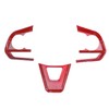 X AUTOHAUX 3 Pcs ABS Plastic Red Interior Steering Wheel