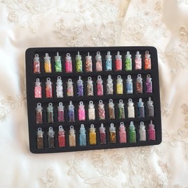 핑쇼12 Sequin Parts Case Set - New Arrival Miniature Nail Art with 48 Colors of Glitter