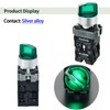 10Amp 3 Position Rotary Switch with Green Light 22mm 7/8in