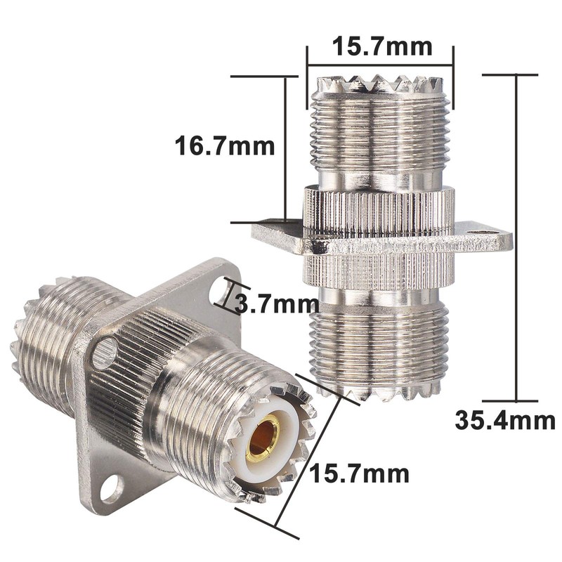 Boobrie 2 x UHF Female to UHF Female Mount on