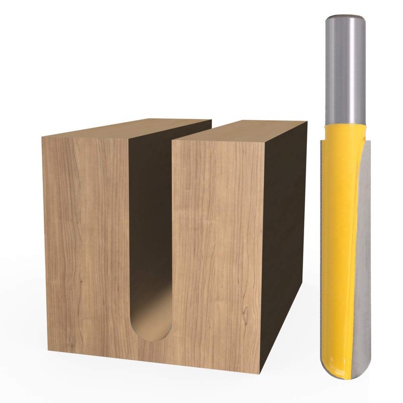 Bestgle 3pcs 1/2 Inch Shank Ball Nose Core Box Router
