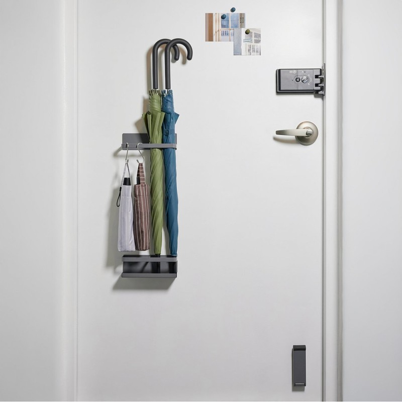 JAJU [JAJU] Strong Magnet Umbrella Holder - Grey