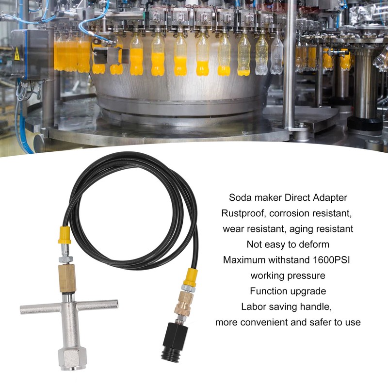 Soda Maker Direct Adapter Connector with High Pressure Hose for