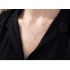 Cross Necklace for Women - 925 Sterling Silver and 14K