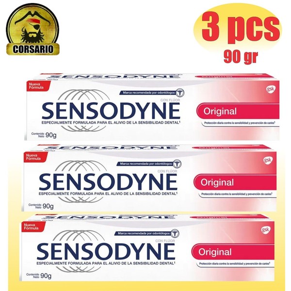 Sensodyne Original Toothpaste for Sensitive Teeth 90 g-PACK X 3