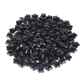 mookaitedecor Pack of 15 Star Shape Mini Crystal Pocket Stone, Polished Worry Stones for Reiki Healing Balancing & DIY Jewelry Making, Black Obsidian
