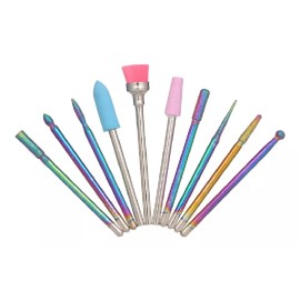 KFMX Manicure 10 Brocas Para Uñas De Cutículas Taladro Drill