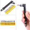L-Shaped Screwdriver Two Heads Socket Wrench with 10 Pieces Bits,