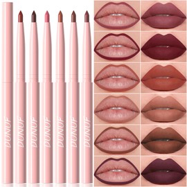 BONNIE CHOICE 6 Pcs Retractable Lip Liner Pencils Set Pack for Shaping & Sculpting Lips (Set A)