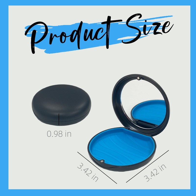 Maoerdental 2 Pack Aligner Case with Mirror,Convenient Retainer Case for