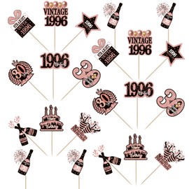 40 pezzi 30° compleanno decorazione torta vintage 1996 cupcake toppers prost su 30 anni decorazione torta per 30° compleanno anniversario festa torta decorazione torta decorazioni nero oro rosa