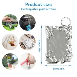 Yqhugbc Photocard Holder, Kpop Photocard Holder, ID Card Holder, Acrylic Photocard Holder, Electroplated Y2K ID Card Badge Holder, for Credit Letter, Bank Card, Student ID